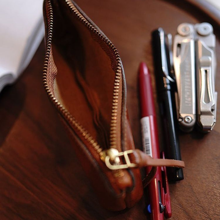 Premium Leather Pencil Pouch Bowlift