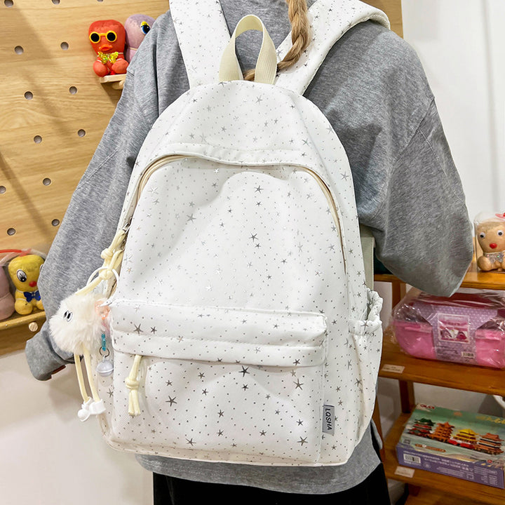 Star-Embellished Casual Backpack