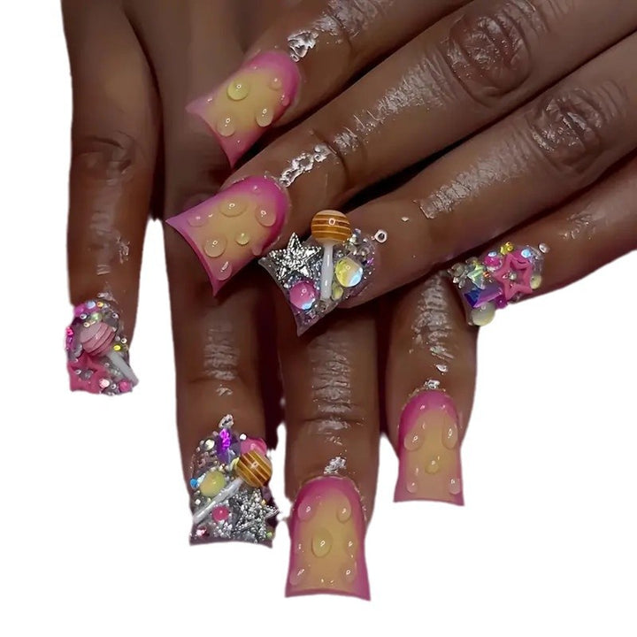 Artistic 3D Gel Nail Art Extensions Bowlift