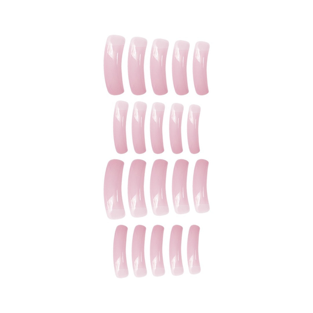 Premium Long Transparent Press-On Nail Enhancements Bowlift