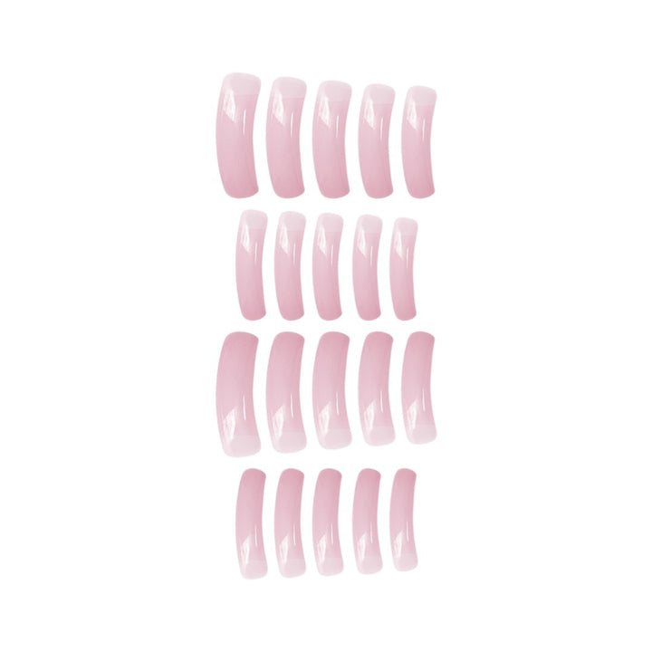 Premium Long Transparent Press-On Nail Enhancements Bowlift