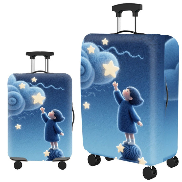 Artistic Cat-Themed Hard Shell Suitcase Bowlift