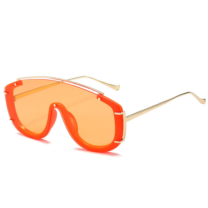 Fashion-Forward Futuristic Shield Sunglasses Bowlift
