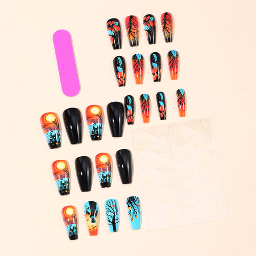Artistic Halloween-Themed Nail Art Extensions Bowlift
