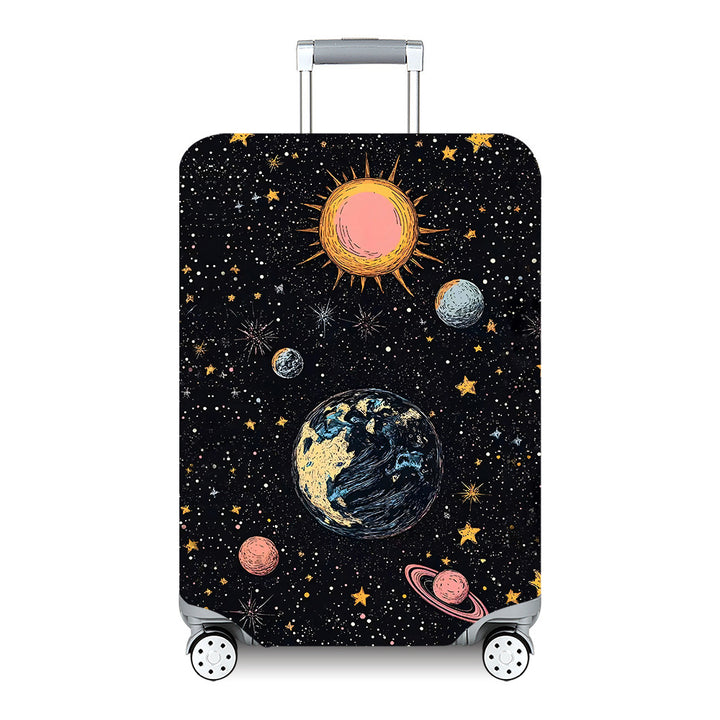 Unisex hard-shell travel suitcase with artistic landscape design Bowlift