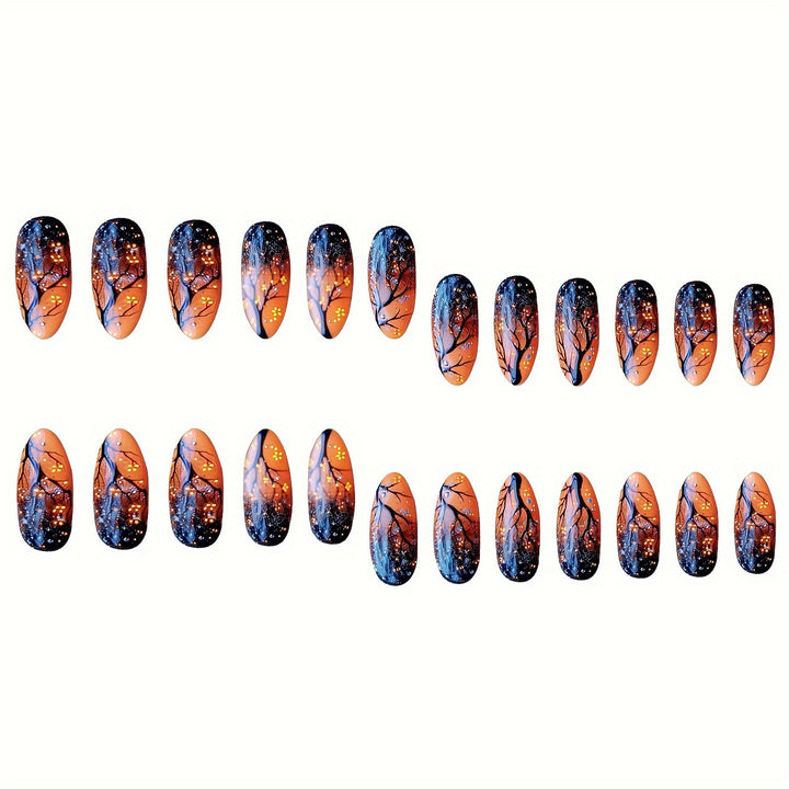 Artistic Night Sky Themed Nail Art Bowlift