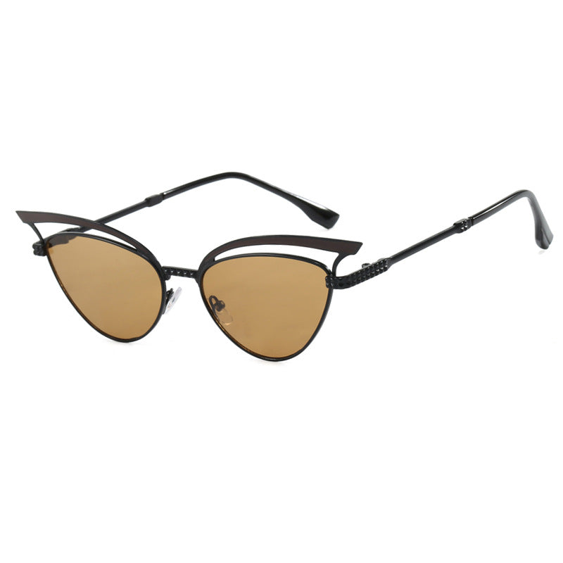 Women's Cat-Eye Glasses with Filigree Design Element Bowlift