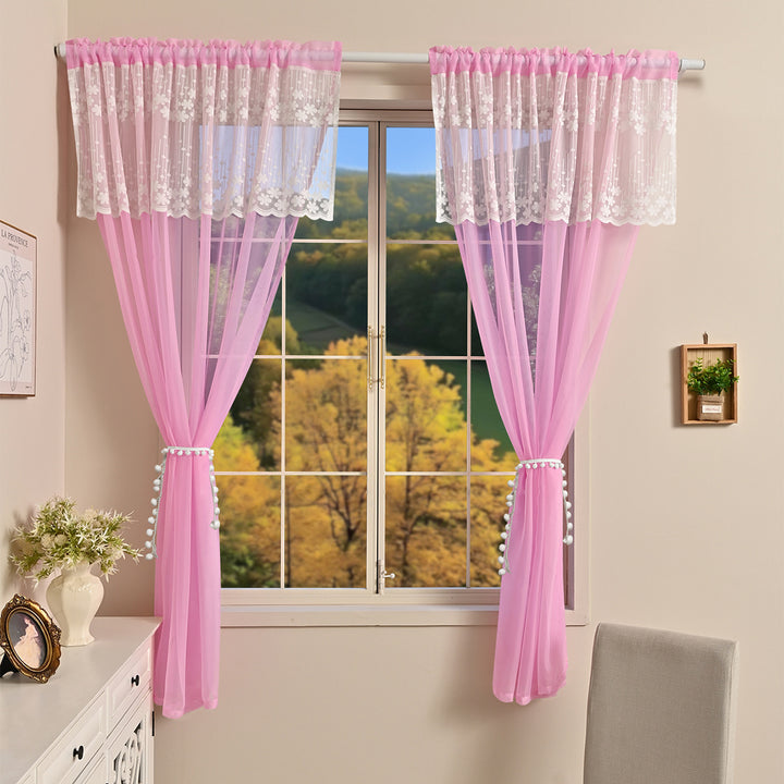 Elegant Sheer Lace Curtain Panels