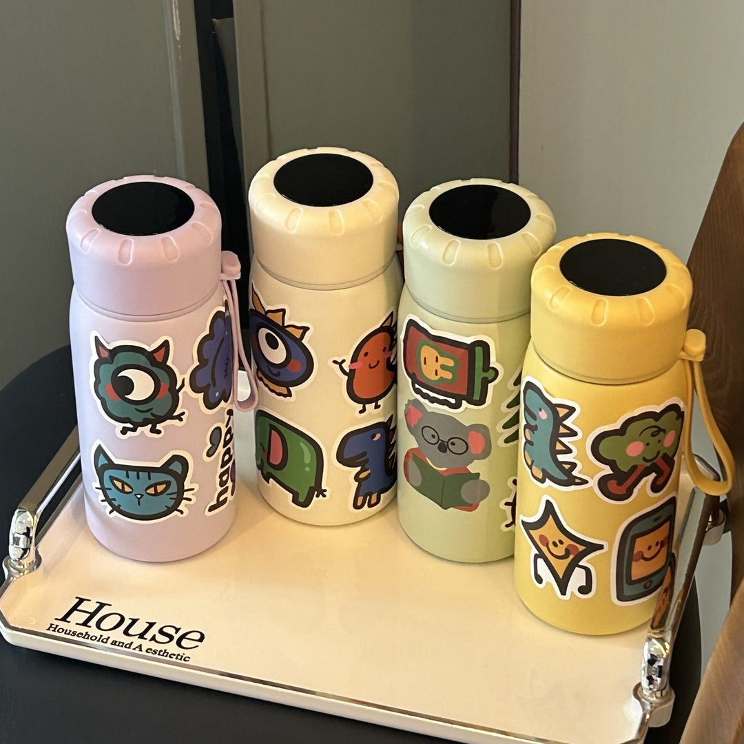 Ladies stylish water bottle with funny sticker motifs Bowlift