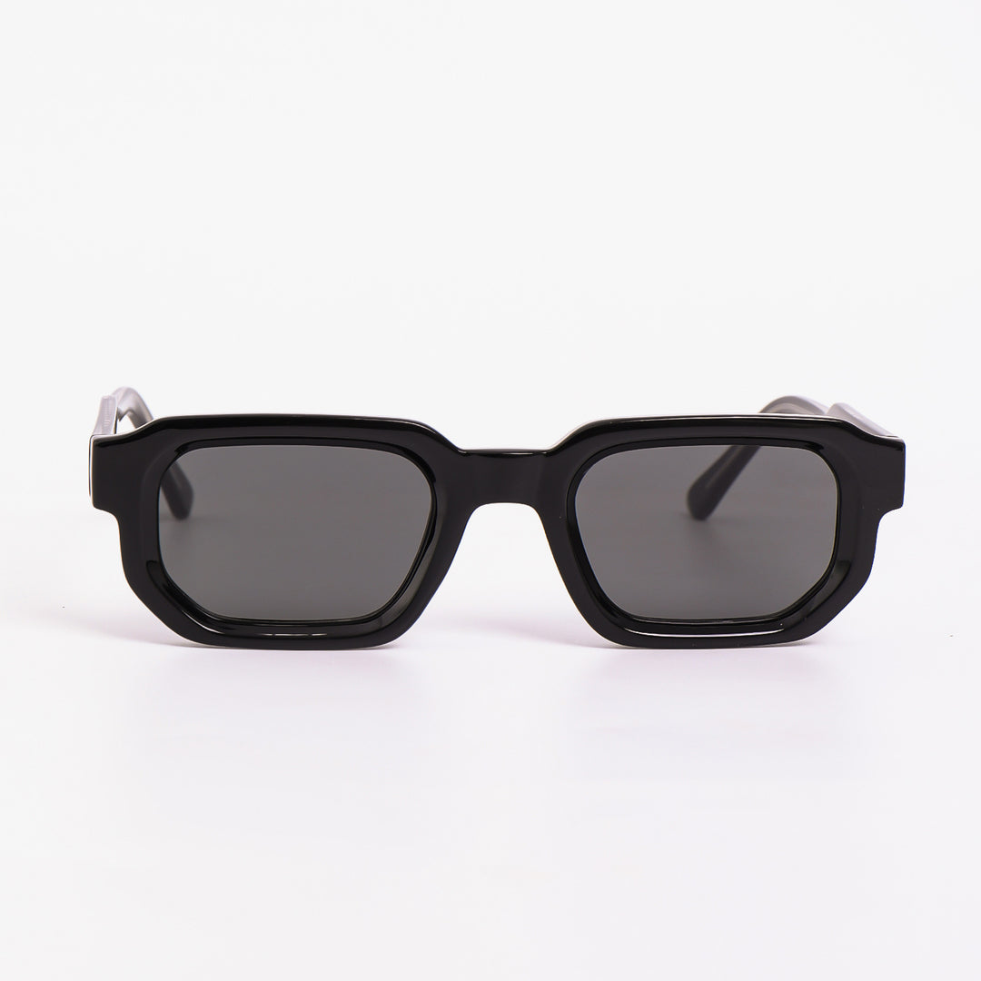 Women's sunglasses in a futuristic design with a shiny frame and fashionable lenses Bowlift