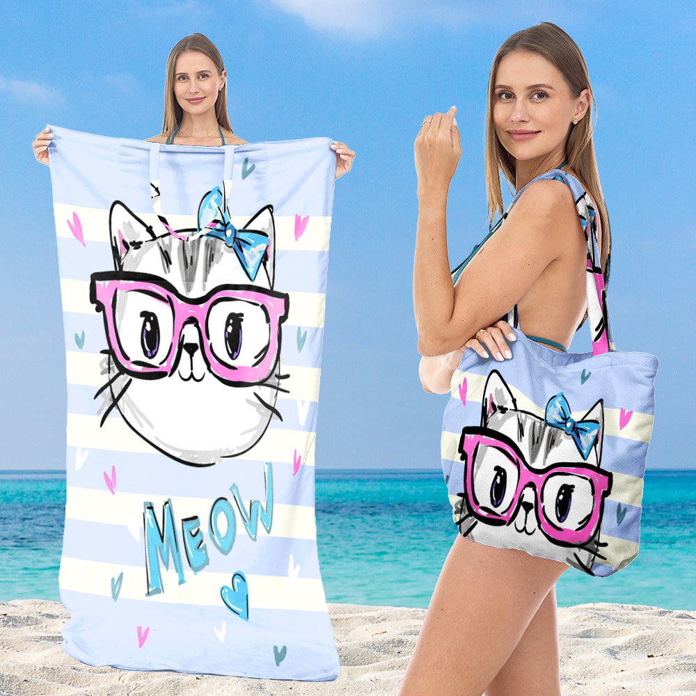 Beach towel with stylish tote bag Bowlift