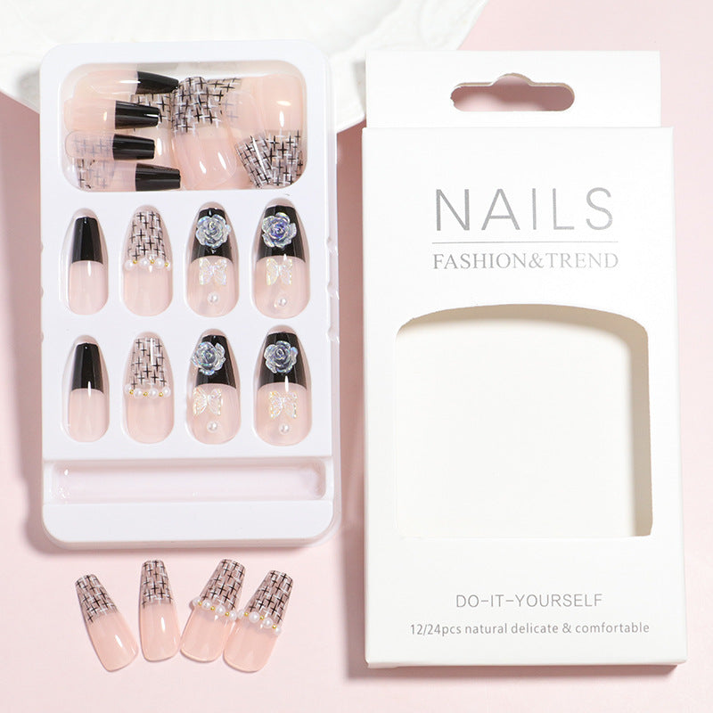 Premium Decorative Press-On Nail Set Bowlift