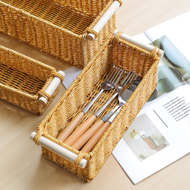 Rectangular Woven Storage Caddy Bowlift