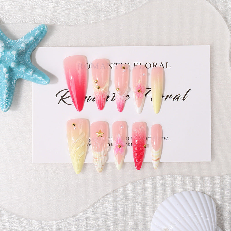 Romantic Floral Press-On Nail Tips Art Set Bowlift