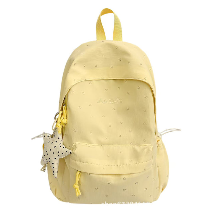 Backpack with Unique Heart Applications and Practical Structure Bowlift
