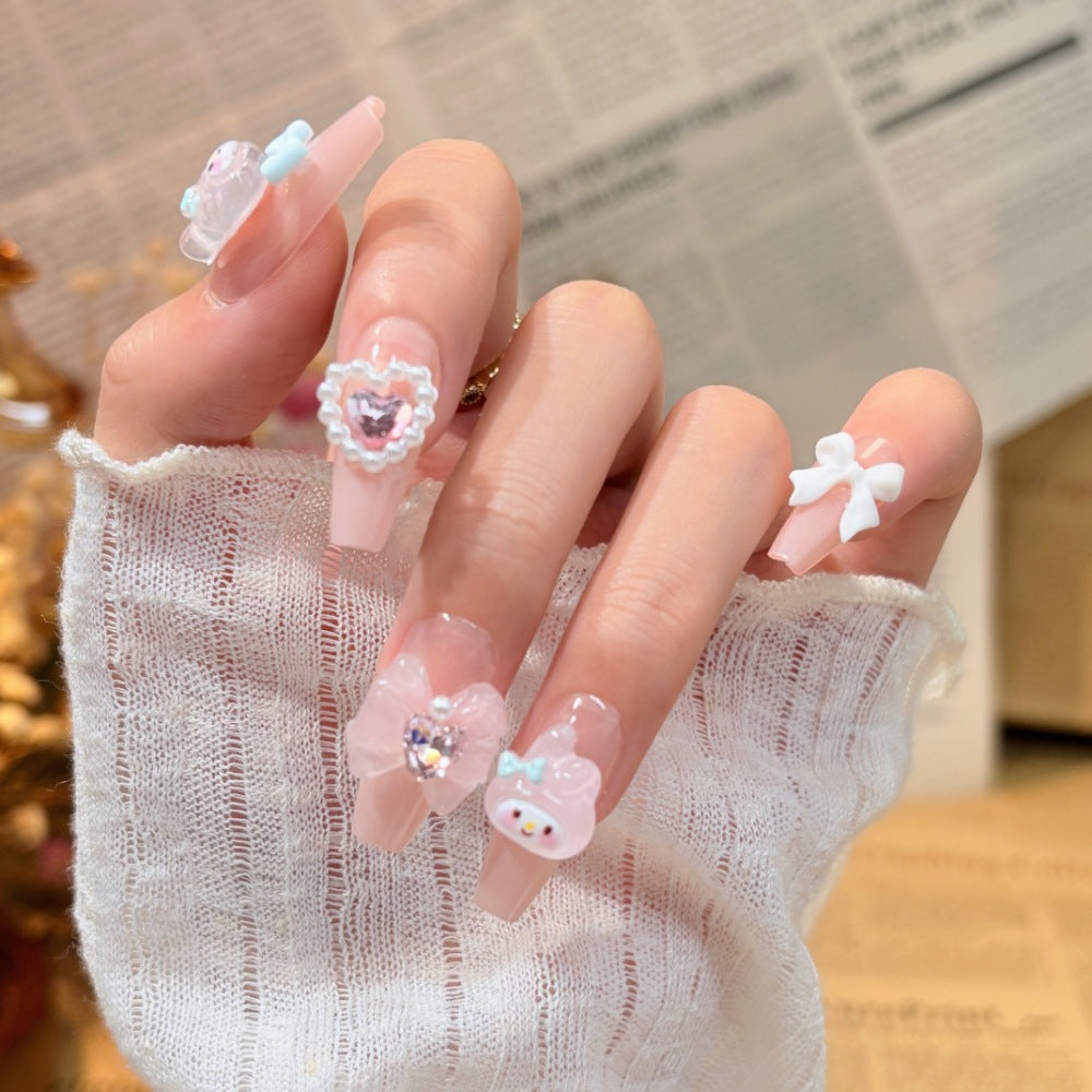 Decorative Press-On Nail Design Bowlift
