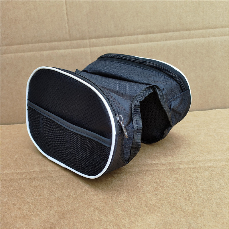 compact waterproof bicycle handlebar storage bag with quick-release straps and mesh organizer Bowlift