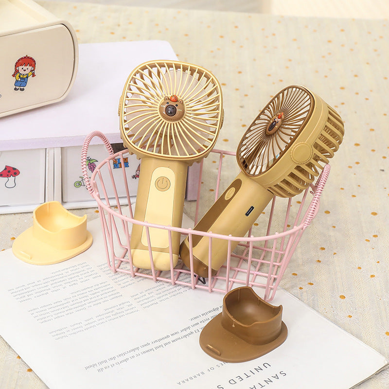 Ladies Compact Hand Fan with Spray Function and USB Charging Option Bowlift