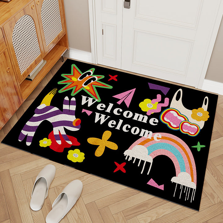 Dog-Themed Welcome Mat Bowlift
