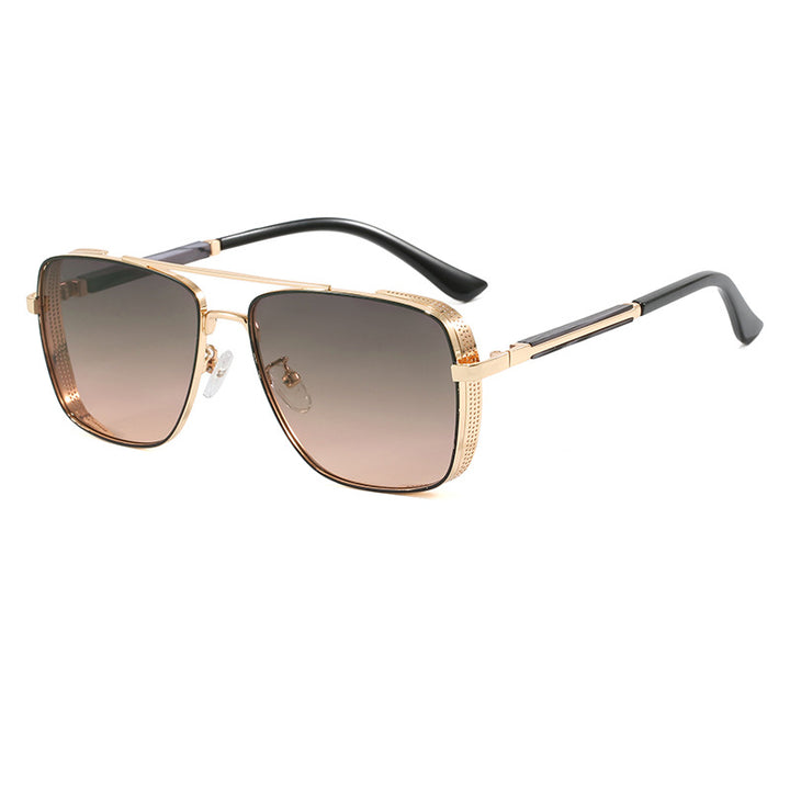 Women's fashionable square sunglasses with luxurious metal accents Bowlift