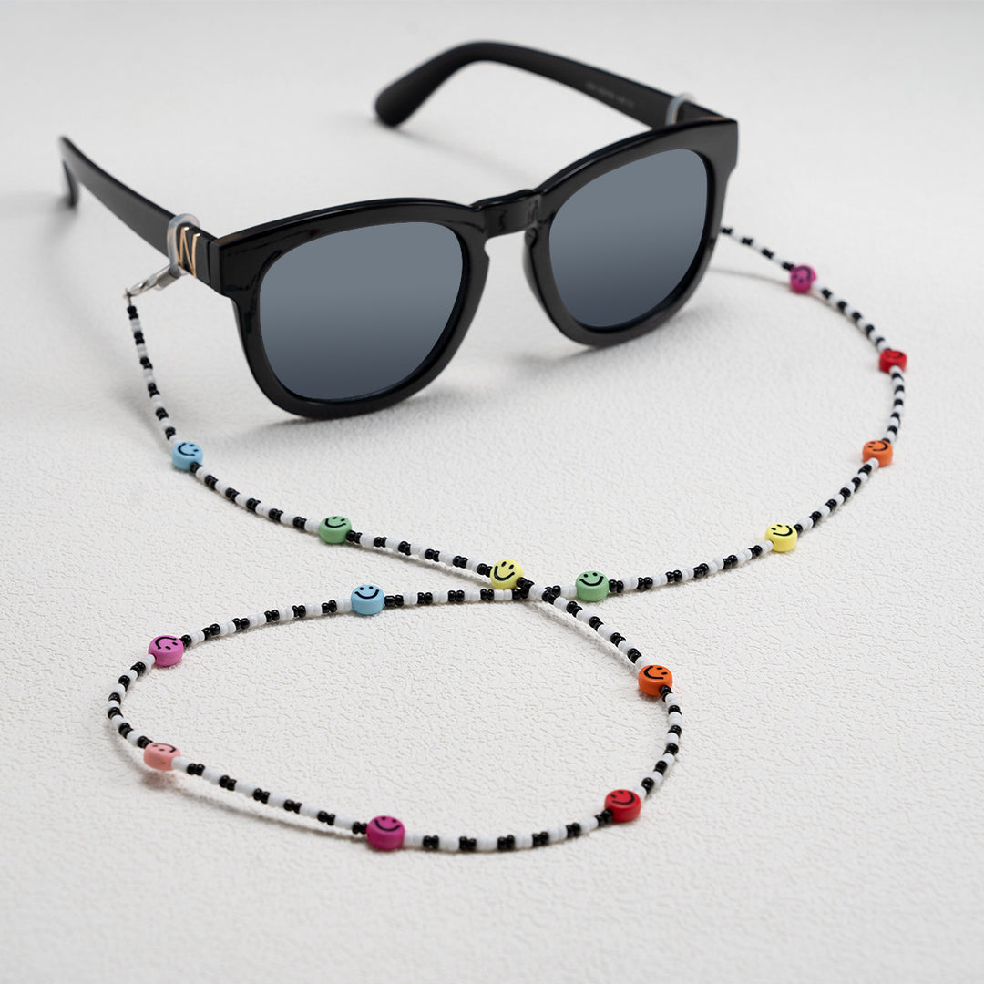 Colorful Beaded Smile Face Eyewear Chain Bowlift