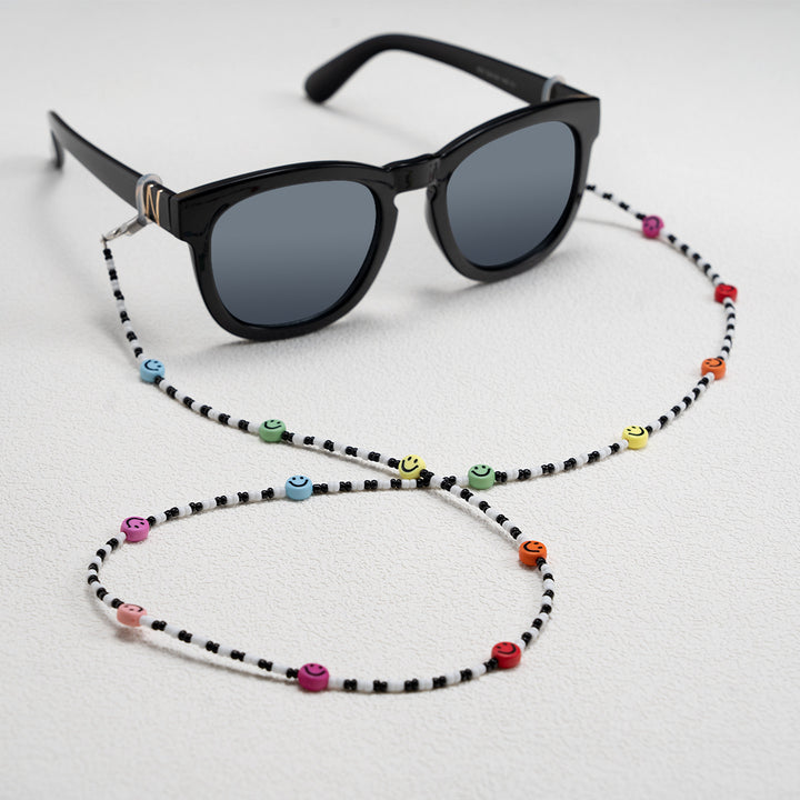 Colorful Beaded Smile Face Eyewear Chain Bowlift