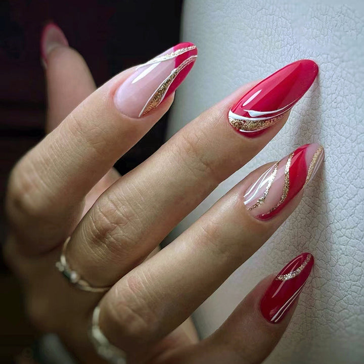 Artificial nail set with unique patterns Bowlift
