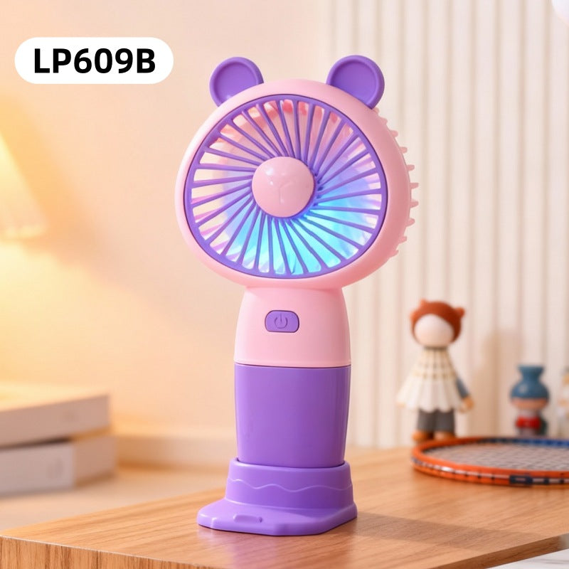 Women Portable Hand Fan in Cute Bear Design Bowlift