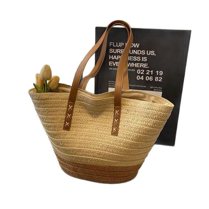 Stylish beach bag with leather handles Bowlift