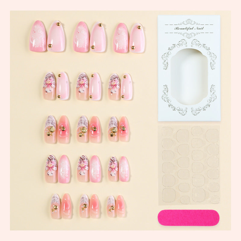 Creative Floral Press-On Nail Set Bowlift