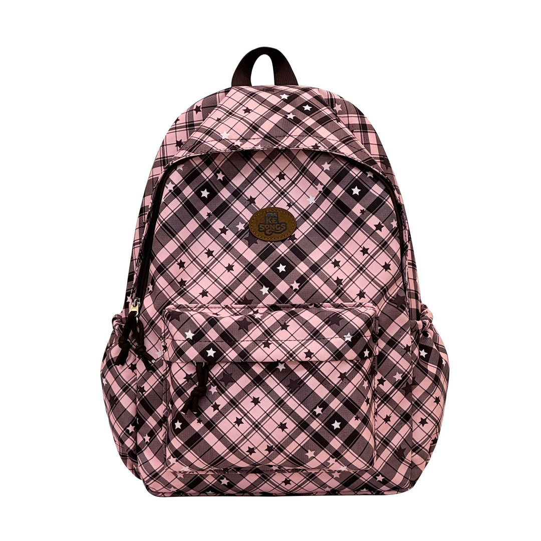 Plaid Patterned Backpack