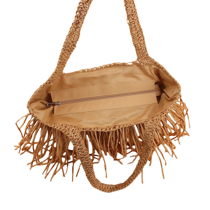 Fransige Tote Bag Made from Handmade Straw Bowlift