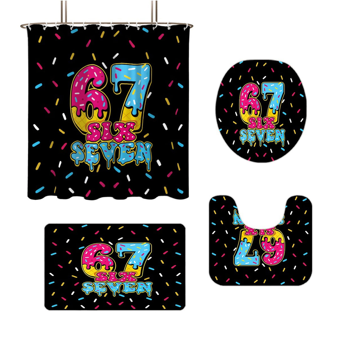 Colorful Dessert-Themed Bathroom Set Bowlift