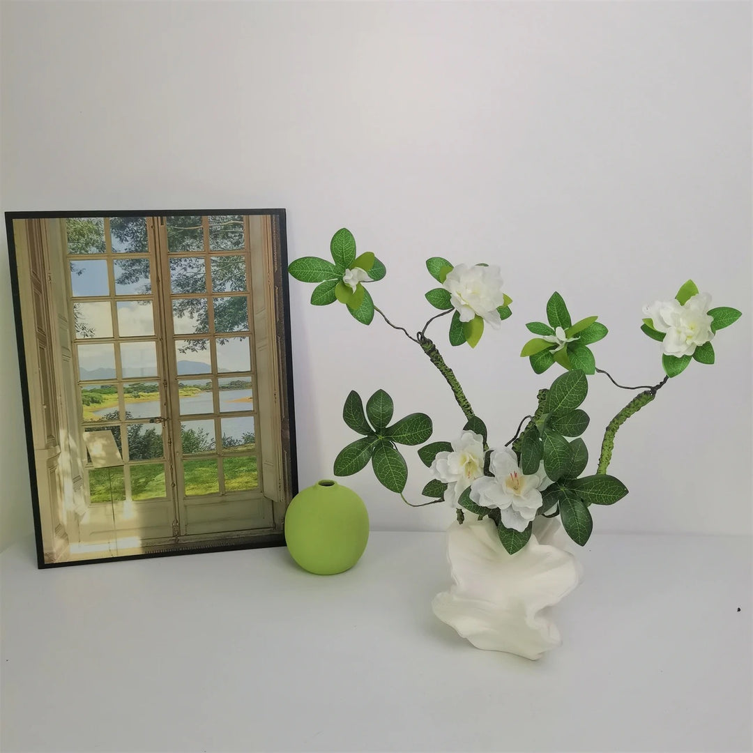 Artificial Azalea Flower Arrangement Vase