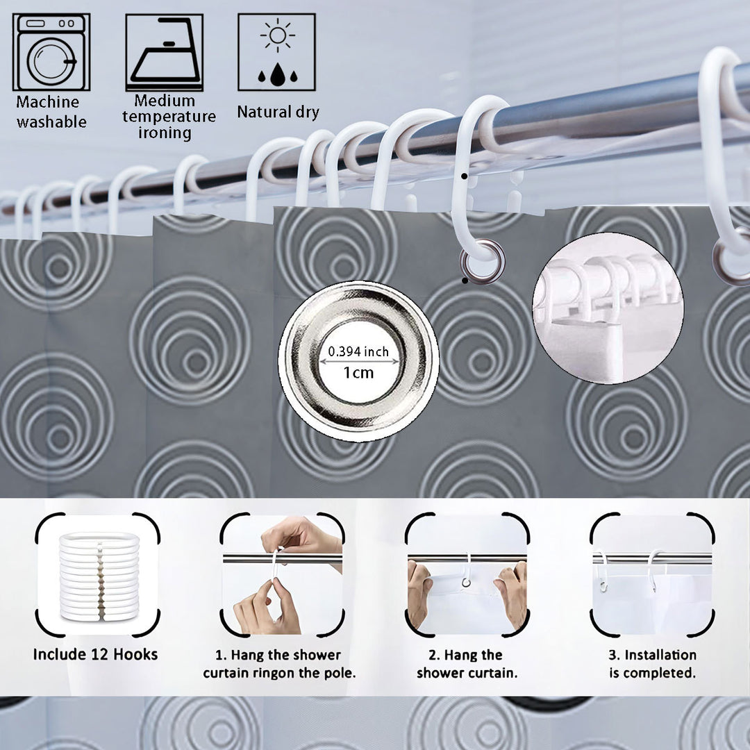 Abstract Design Four-Piece Digital Bathroom Set Bowlift