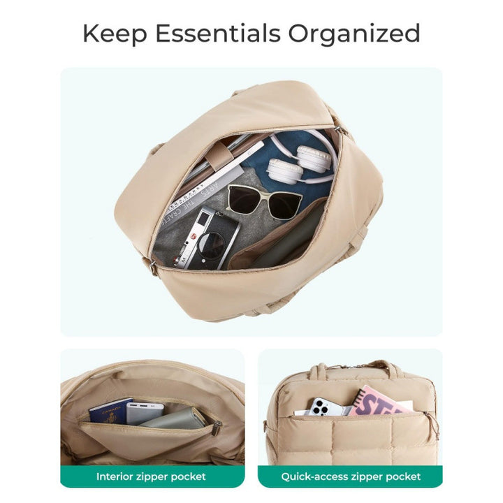 Multi-Functional Quilted Gym Duffel Bag Bowlift