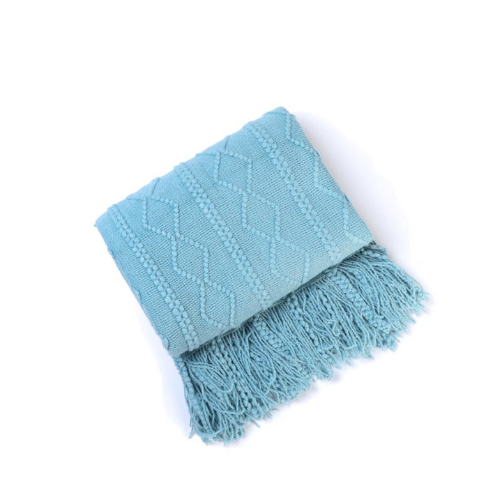 Cozy Knitted Throw Blanket