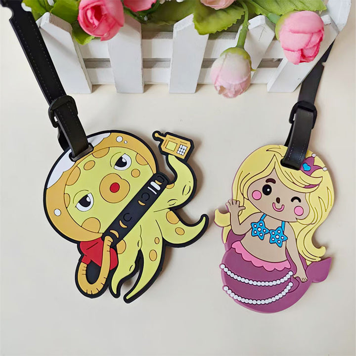 Unisex Luggage Tag in Playful Mermaid Design Bowlift