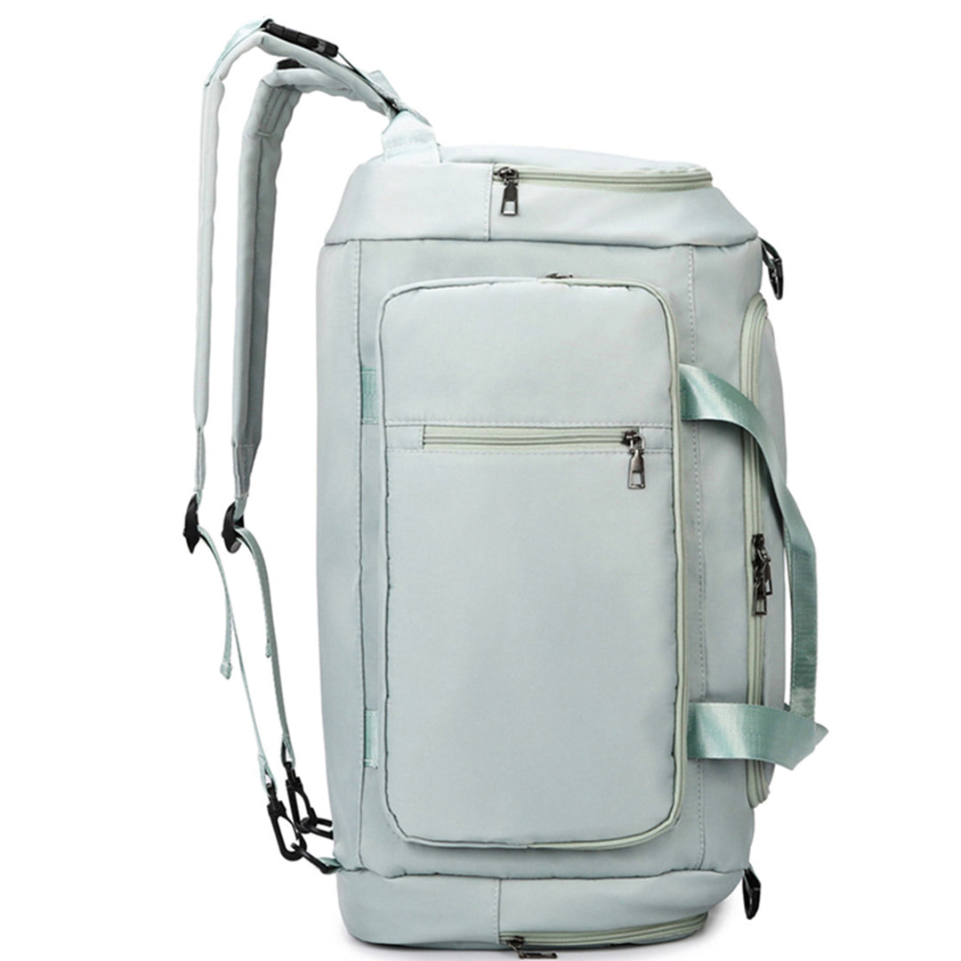 Travel bag with versatile storage and robust zippers Bowlift