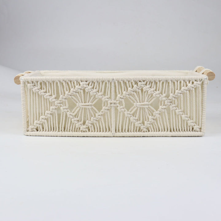 Storage basket with macrame pattern Bowlift