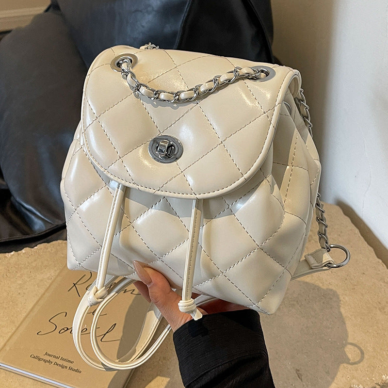 Stylish Quilted Mini Backpack Bowlift
