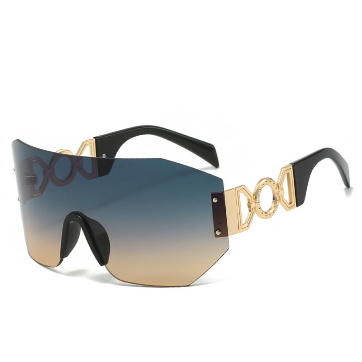Fashion Statement Wide-Brim Shield Sunglasses Bowlift