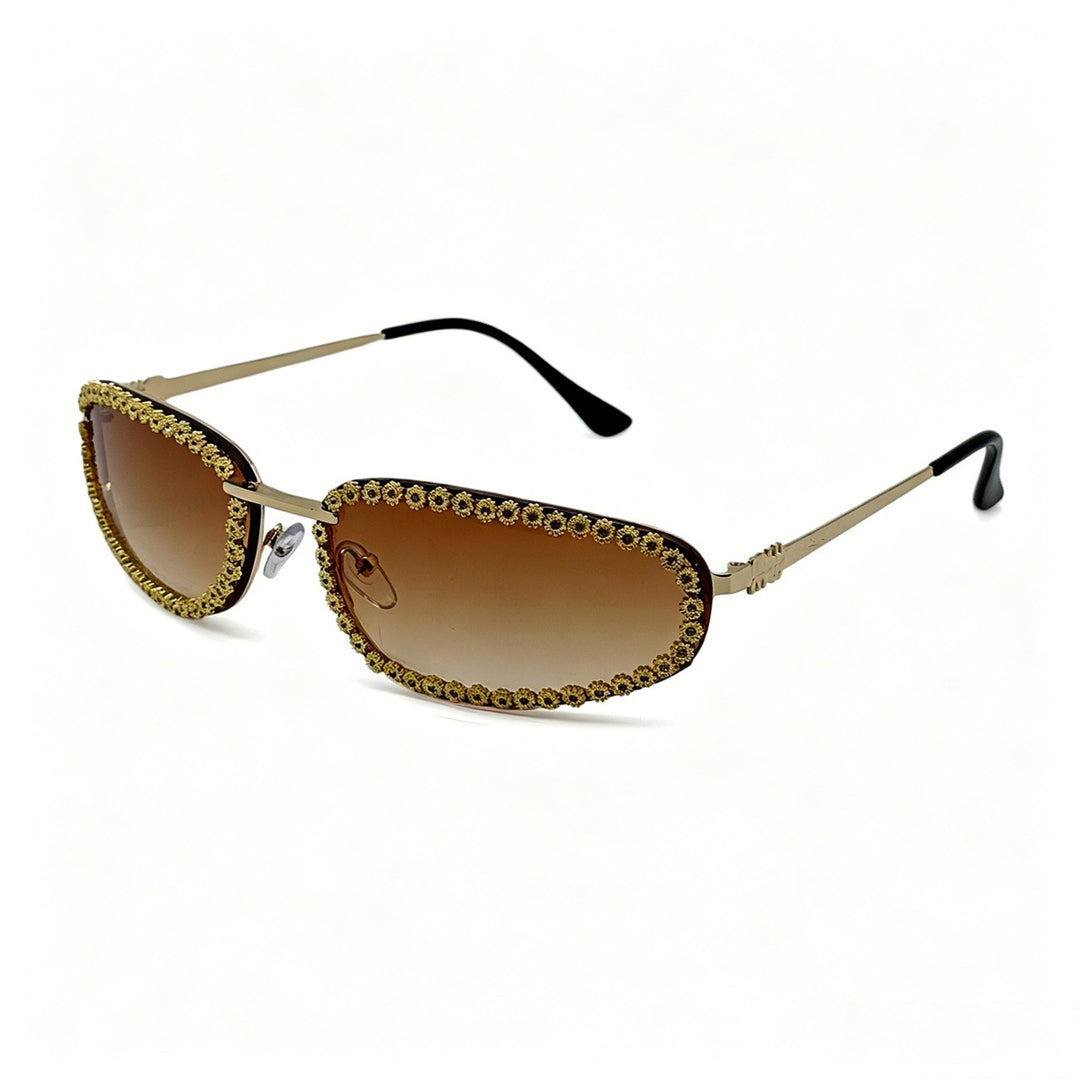 Ladies fashionable sunglasses with sparkling stone embellishment Bowlift