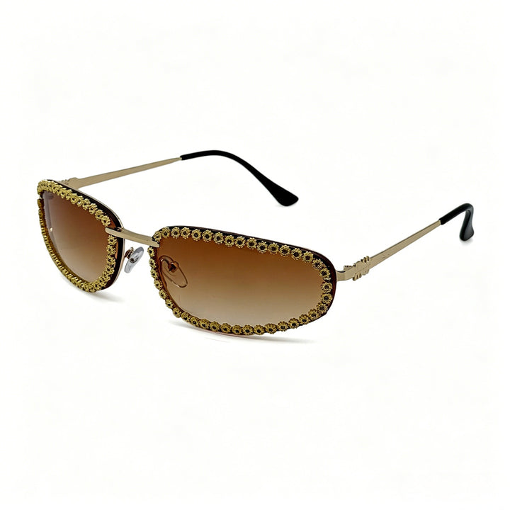 Ladies fashionable sunglasses with sparkling stone embellishment Bowlift
