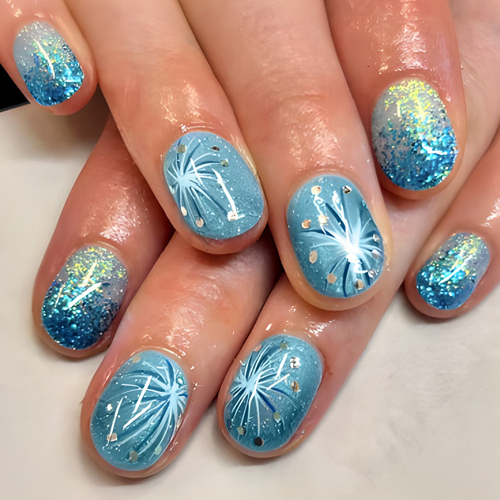 Glittering Gel Nail Art Design Bowlift