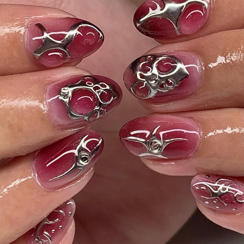 Artful Nail Art with Metallic Accents Bowlift