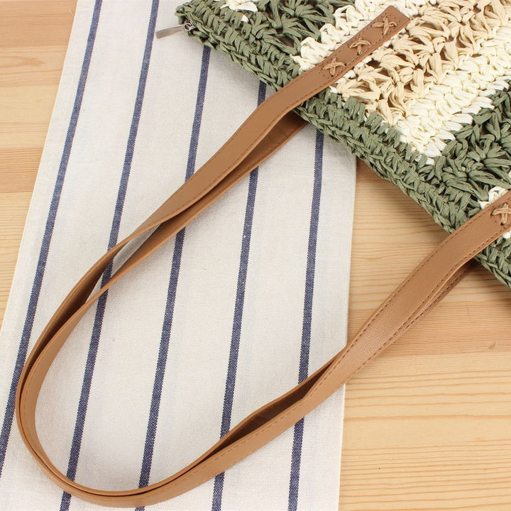 Braided tote bag with elegant leather handles Bowlift