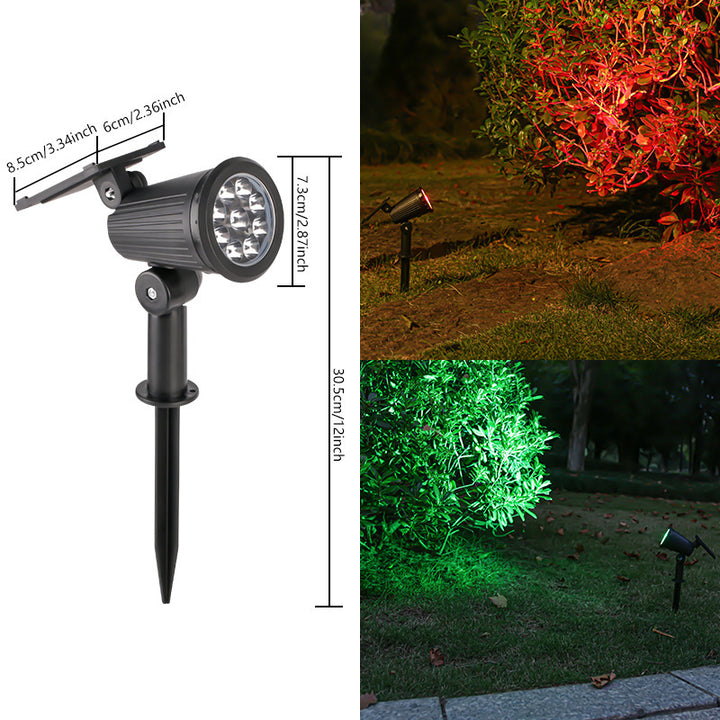 Solar-Powered Adjustable Garden Spotlight With Swivel Stake Bowlift