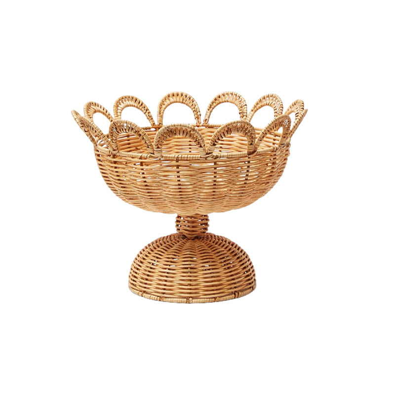 Elegant round decorative basket in floral design Bowlift