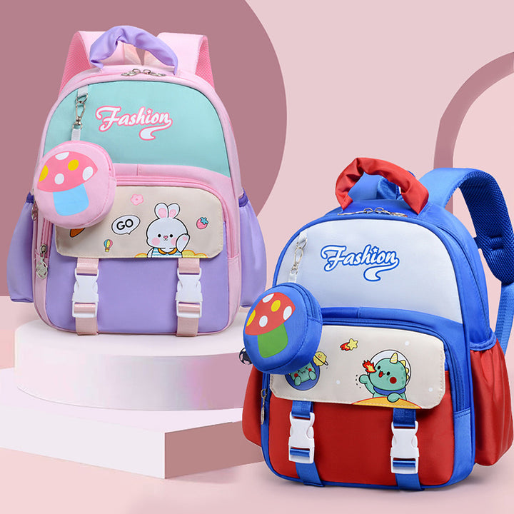 Playful Cartoon-Themed School Backpack Bowlift